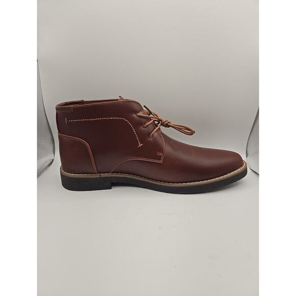 DEER STAGS Bangor Mens Lace Up Ankle Chukka Boots Leather Brown 10.5M New In Box - Picture 2 of 8